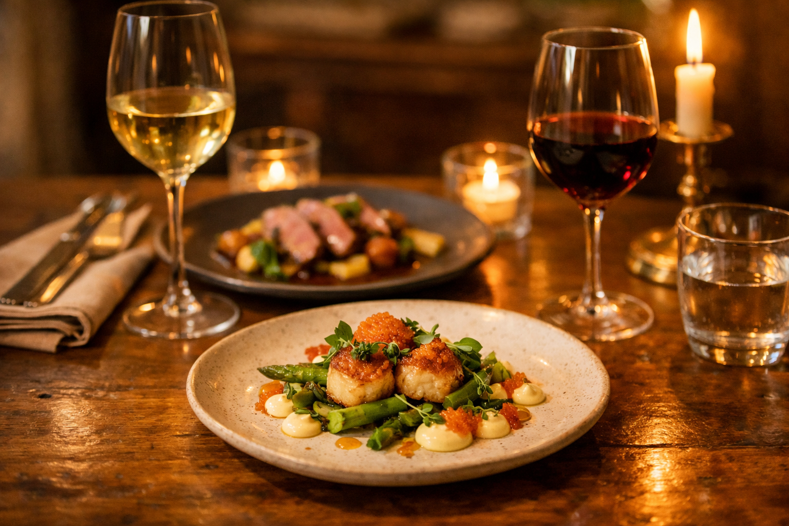 Candlelit tasting menu for two